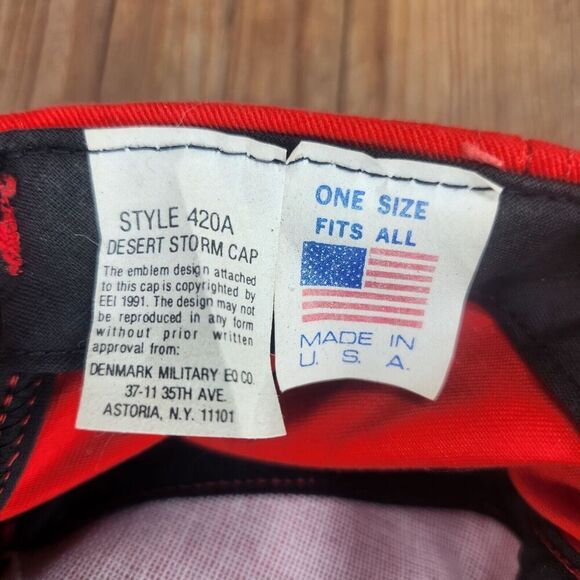 VTG Desert Storm Mission Accomplished Patch Snapback Hat Cap Red Style 420A USA - Picture 10 of 10